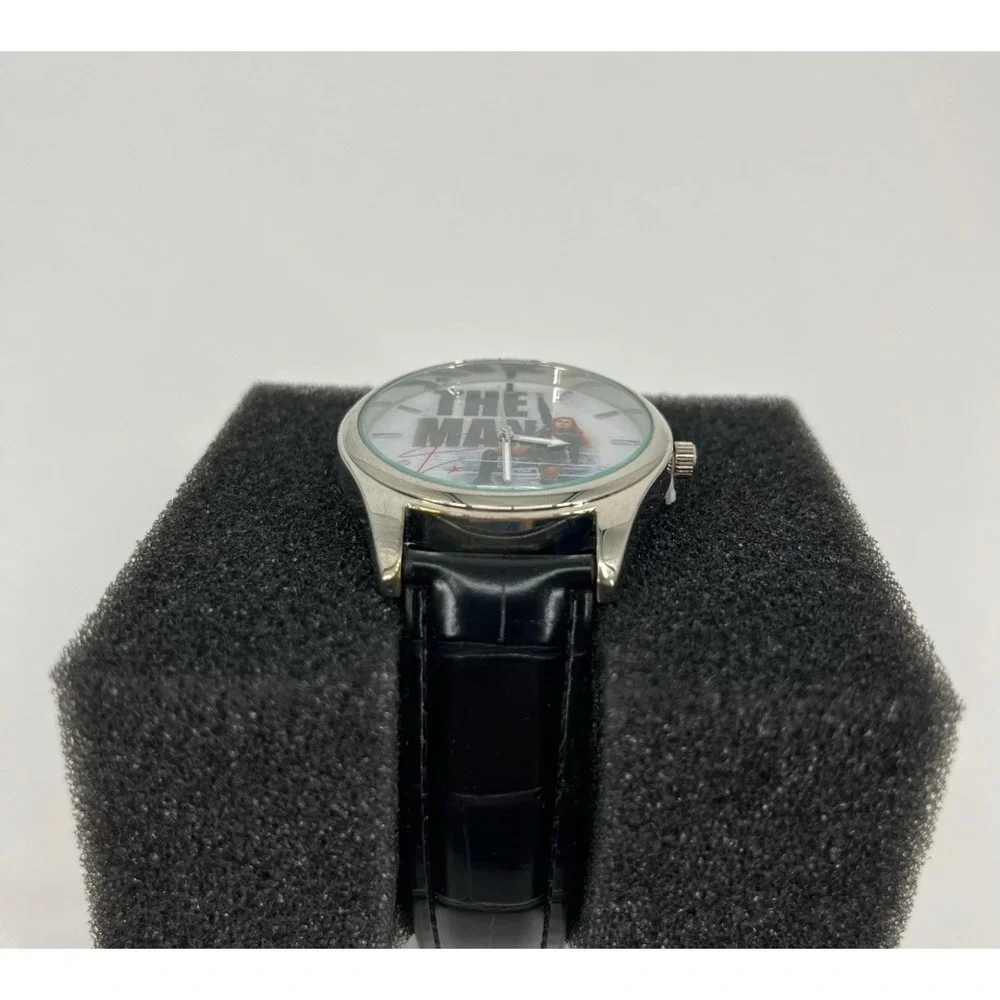 WWE Becky Lynch The Man Watch‎ Men's Size Black Leather Band Game Time New